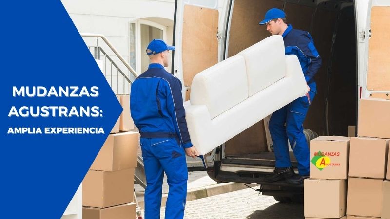 Imagen de empresa agustrans cargando muebles realizando mudanzas de oficinas