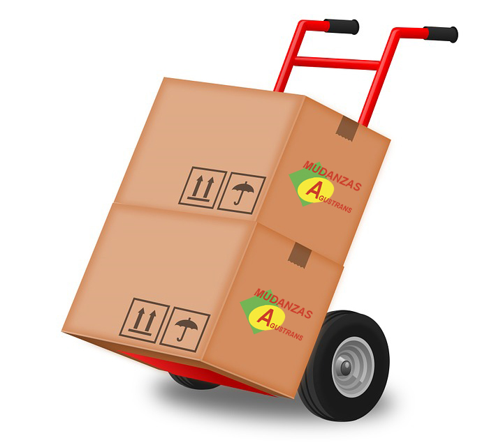 Cajas de embalaje para una mudanza.