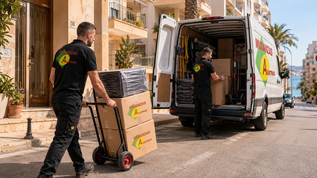 Imagen de porteadores en Alicante realizando un porte